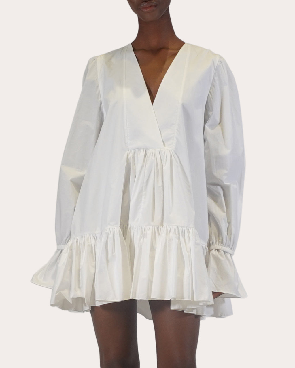 Thistle Cotton Poplin Ruffle Mini Dress