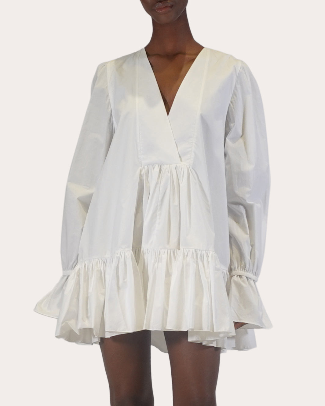 Thistle Cotton Poplin Ruffle Mini Dress