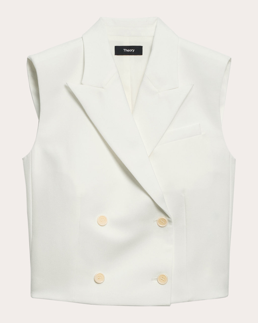 City Twill Peak Double-Breasted Vest