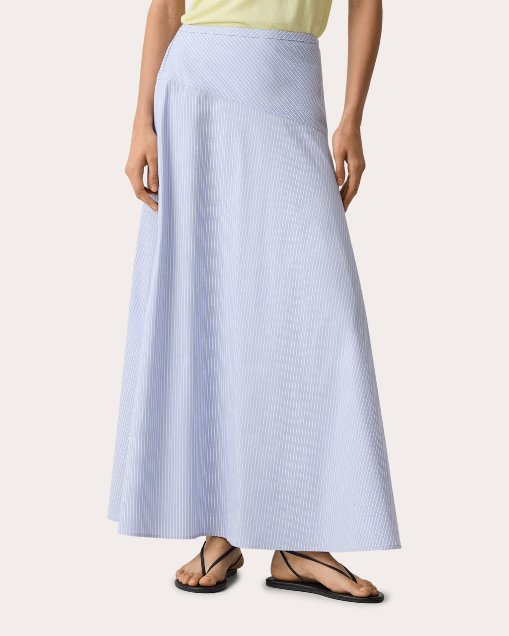 Stripe Angled Yoke Circle Skirt