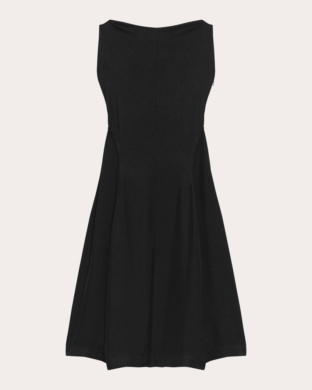 Washed Twill Boatneck Parachute Midi Dress