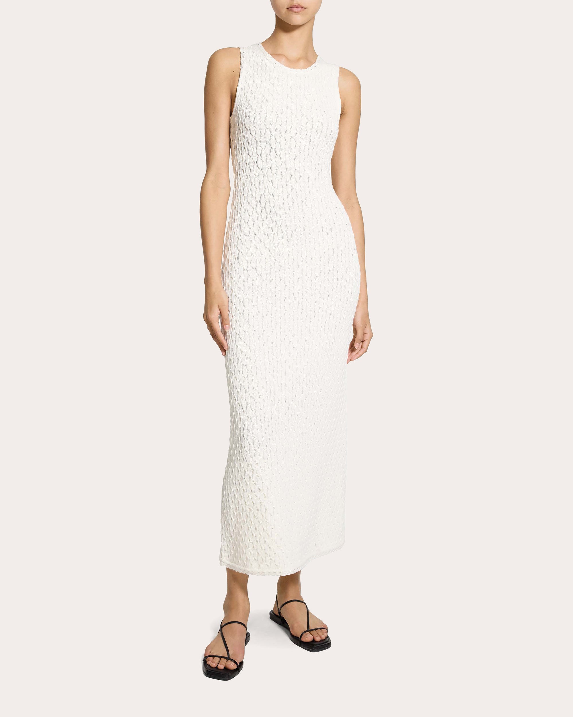 Organic Cotton Cable Knit Tank Dress