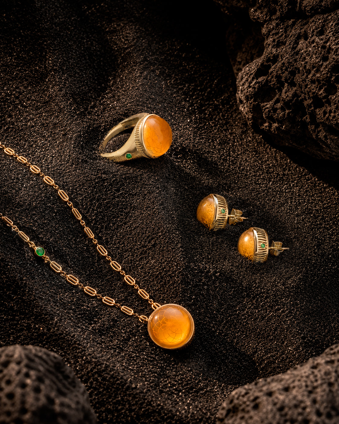 Citrine Torus Chunky Ring