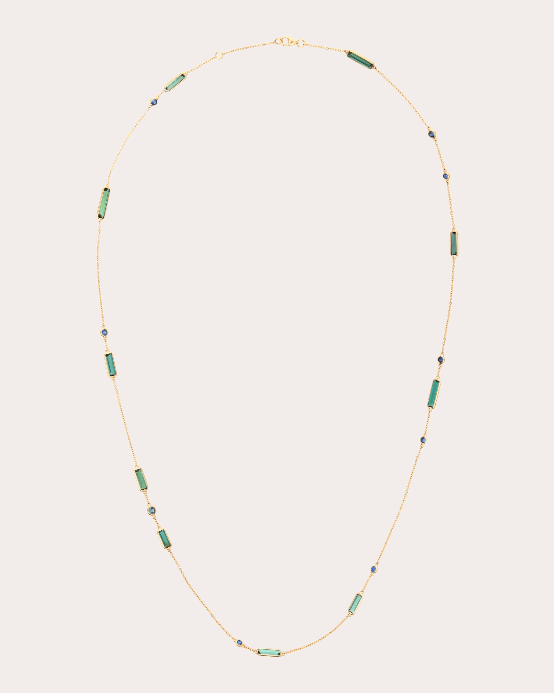 Tourmaline & Sapphire Candy Station Necklace