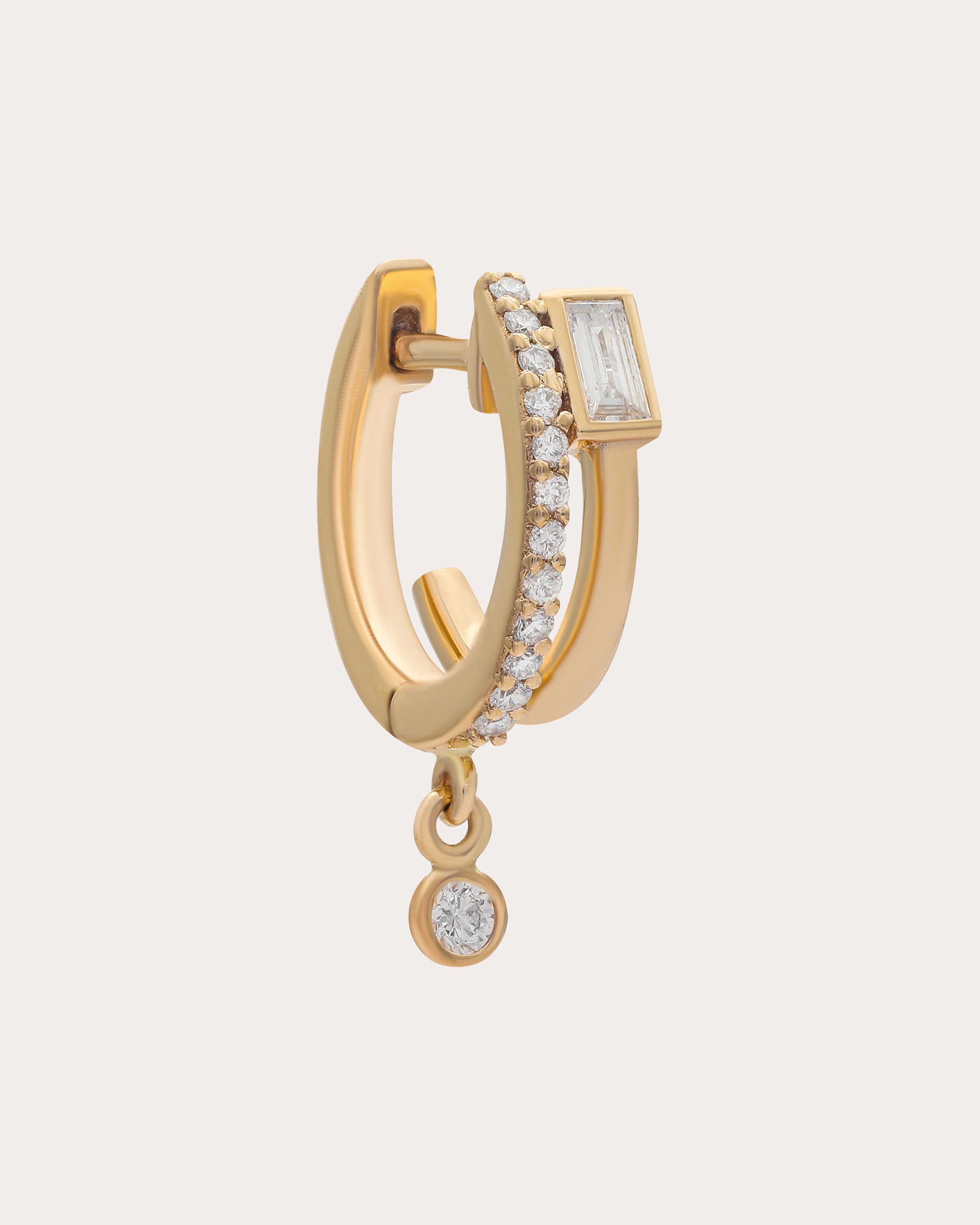 Diamond & 14k Gold Tove Huggie Earrings