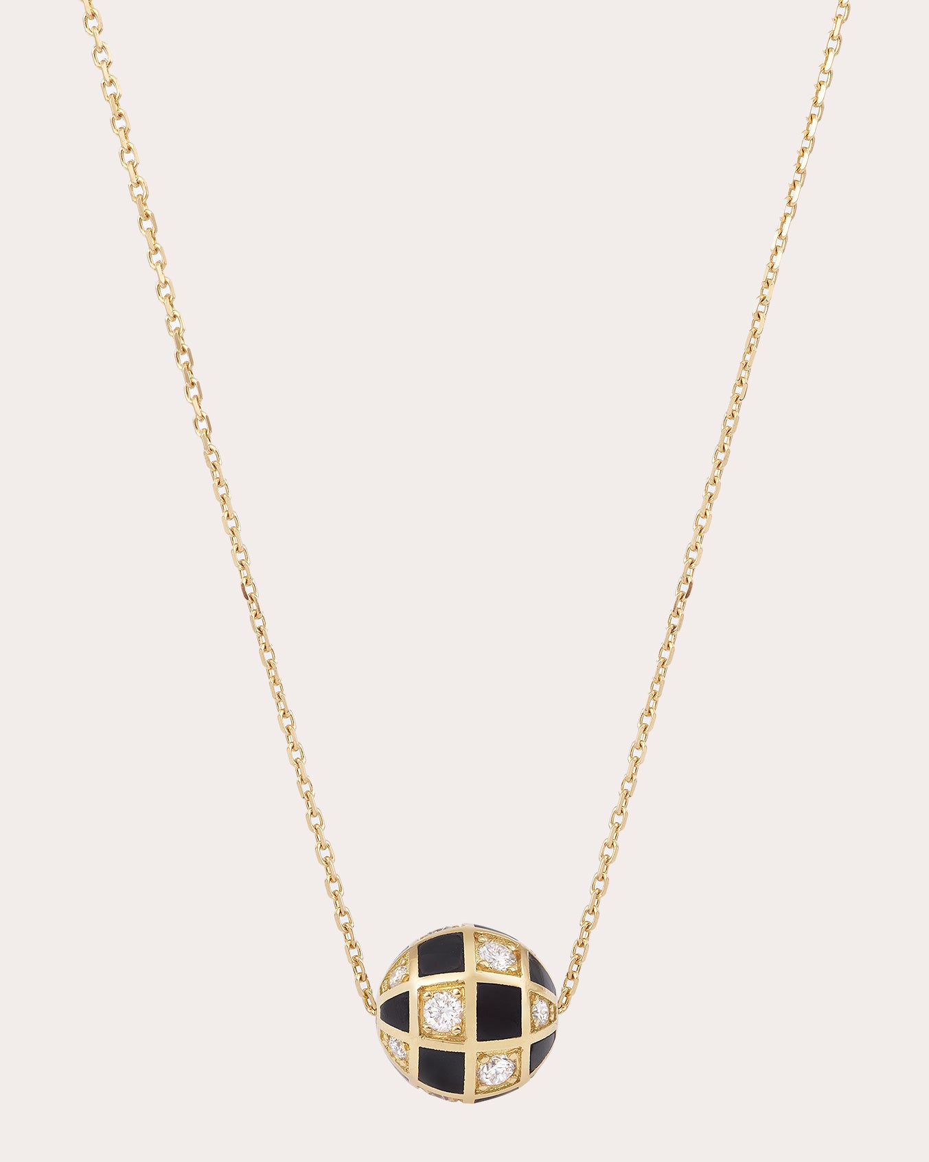 Diamond & 18k Gold Mini Globe Pendant Necklace