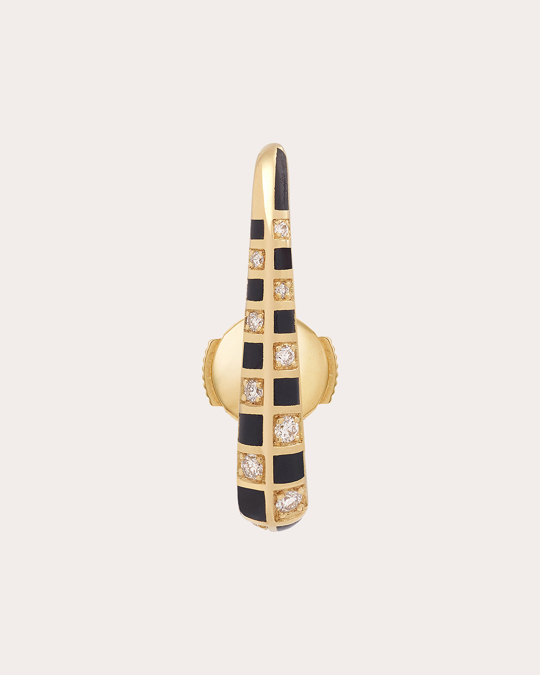 Diamond & 18k Gold Illusion Stud Earring