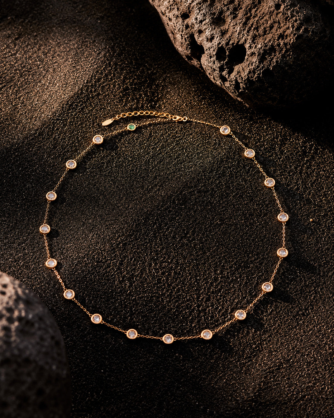 Crystal Quartz Vega Station Necklace