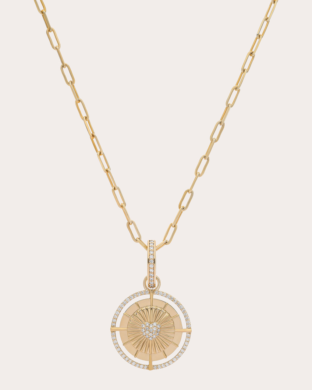 Diamond & 14k Gold Venus Medallion Necklace