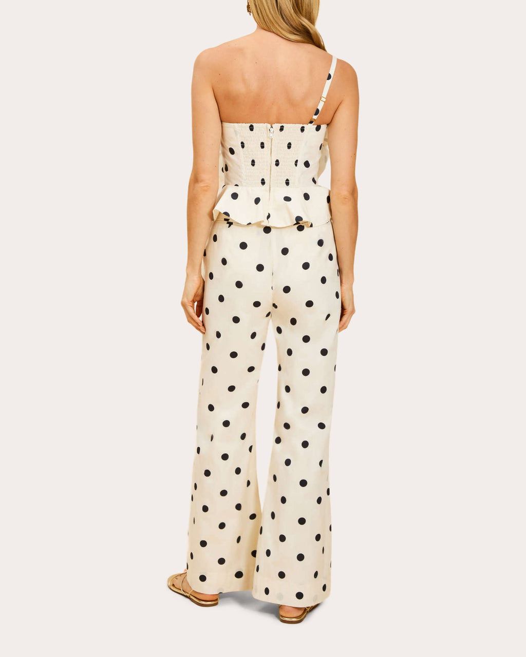 Taylor Polka Dot Poplin Flared Pants