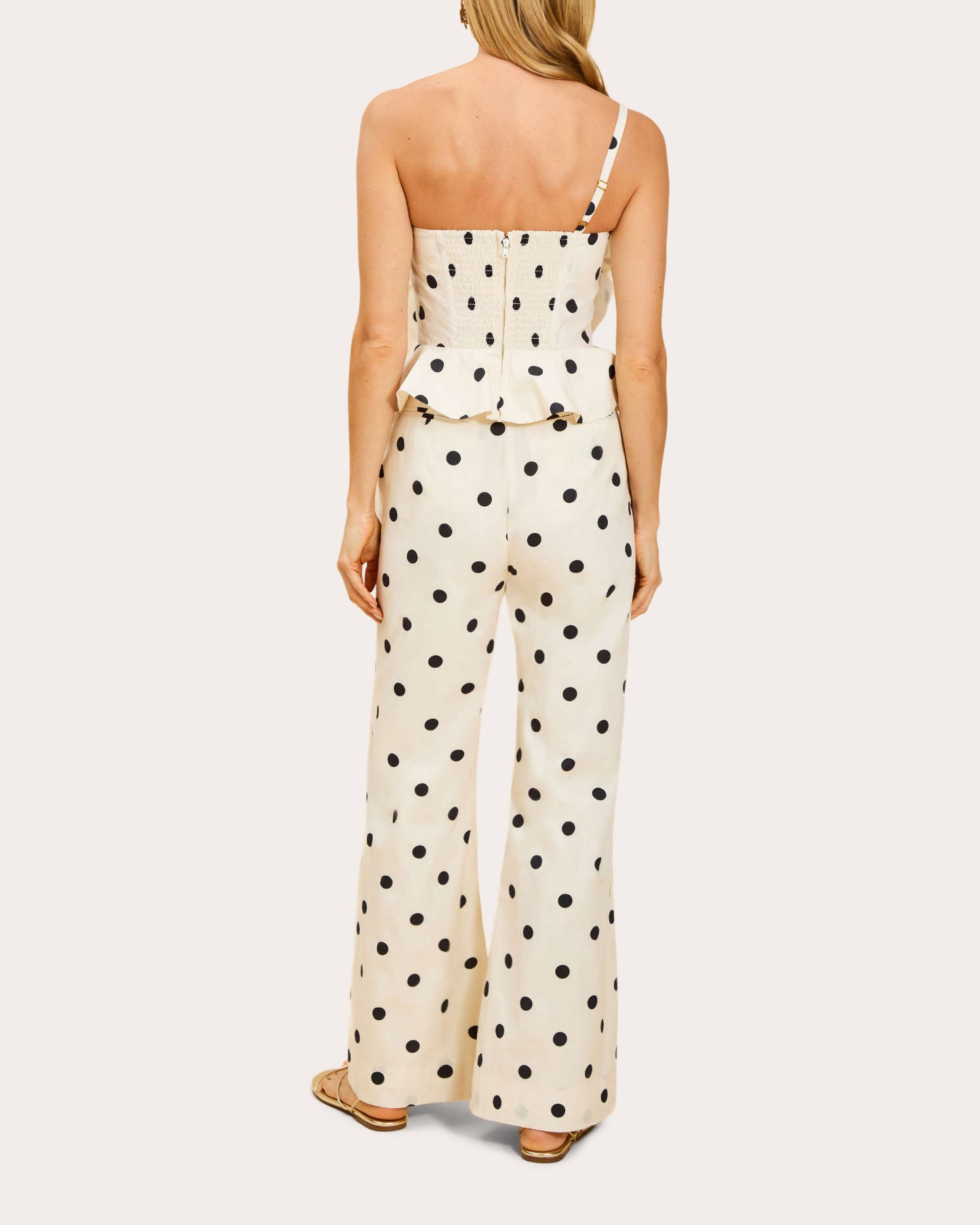 Taylor Polka Dot Poplin Flared Pants