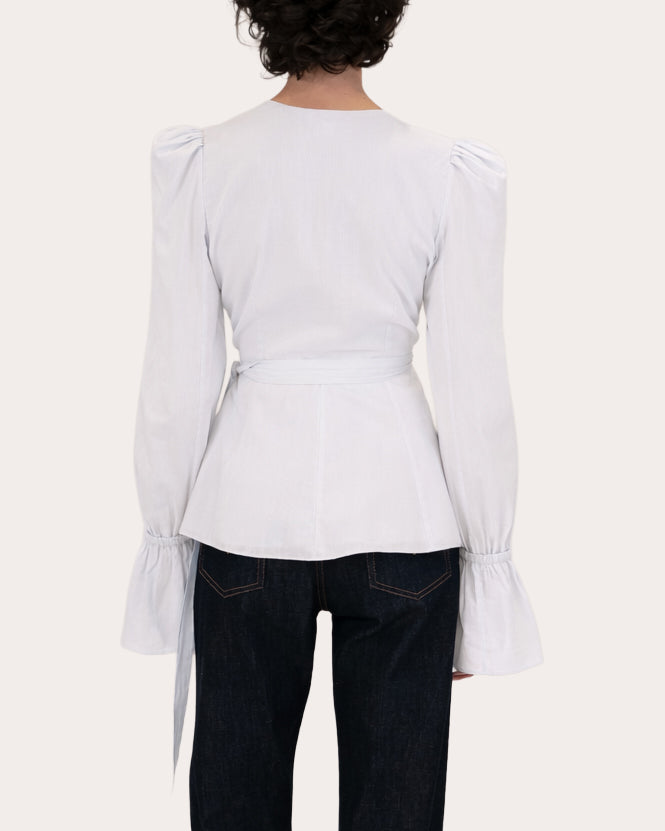 Willow Cotton Voile Gathered Wrap Top