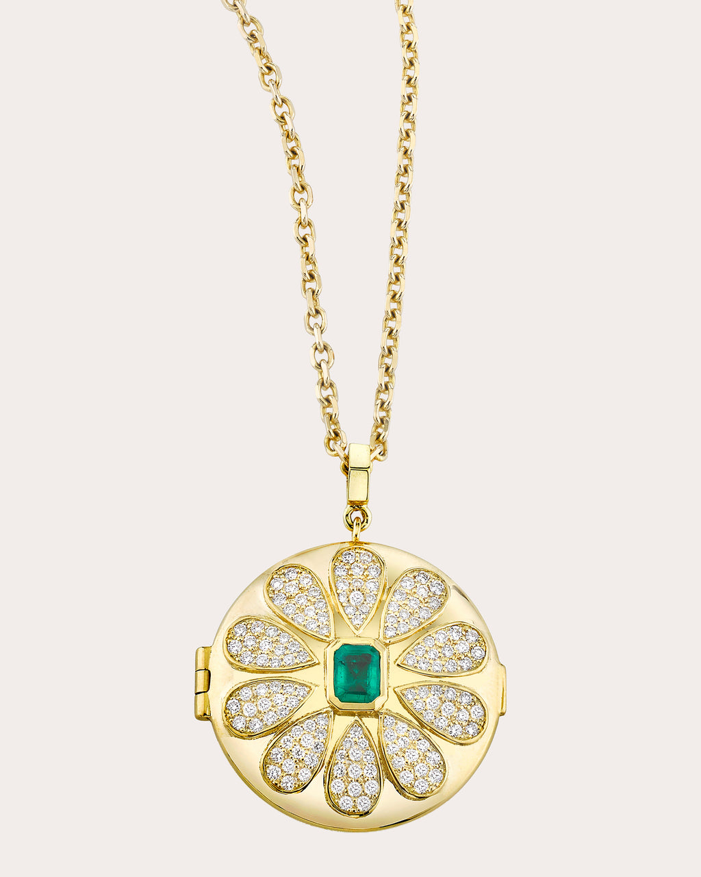 Emerald & Diamond Wonder Locket Necklace