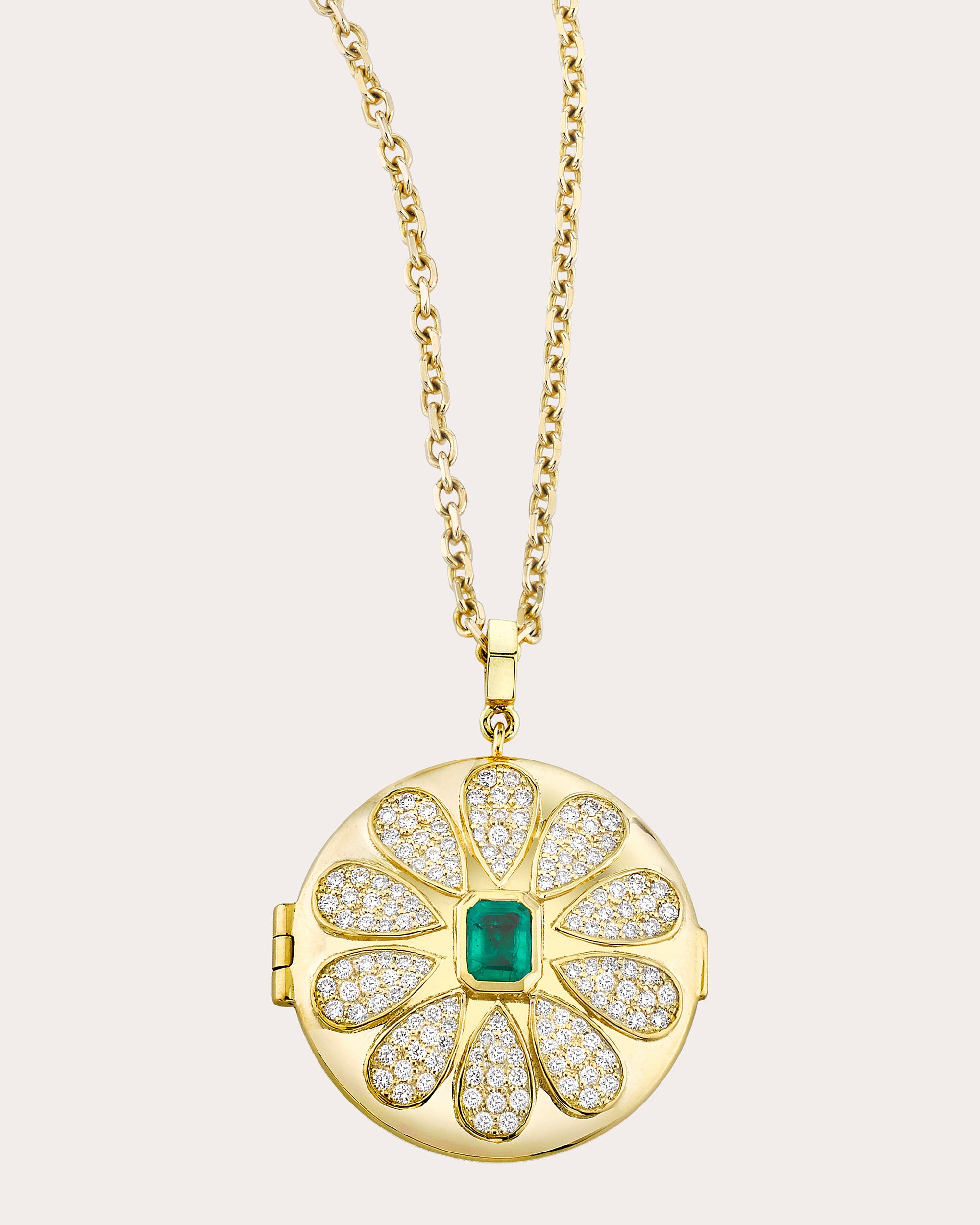 Emerald & Diamond Wonder Locket Necklace