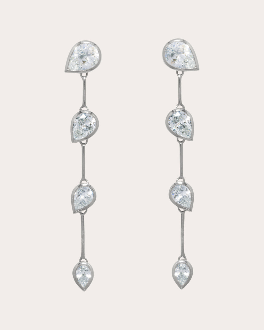 Cubic Zirconia Pear Drop Earrings