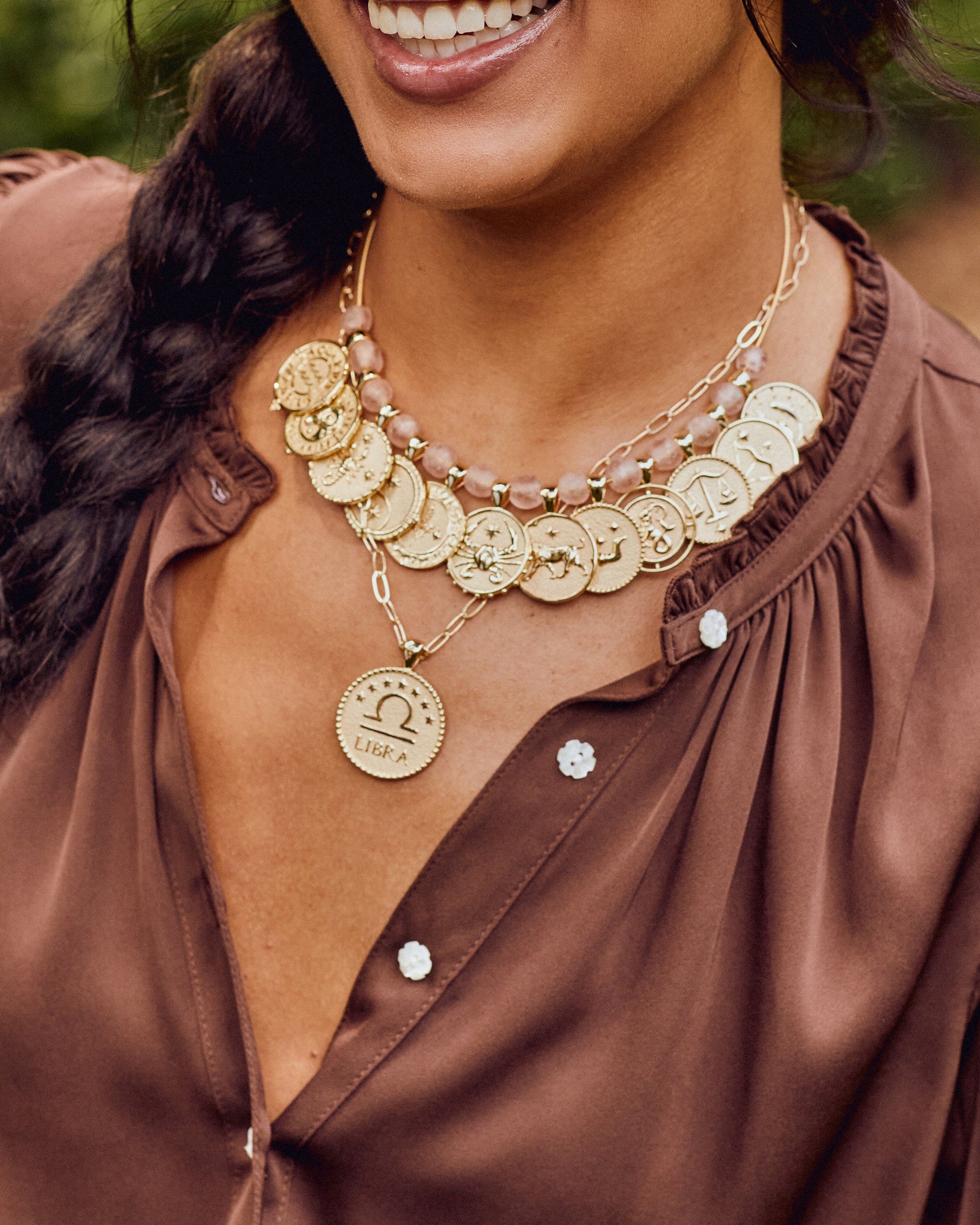 TAURUS Small Zodiac Coin Pendant Necklace