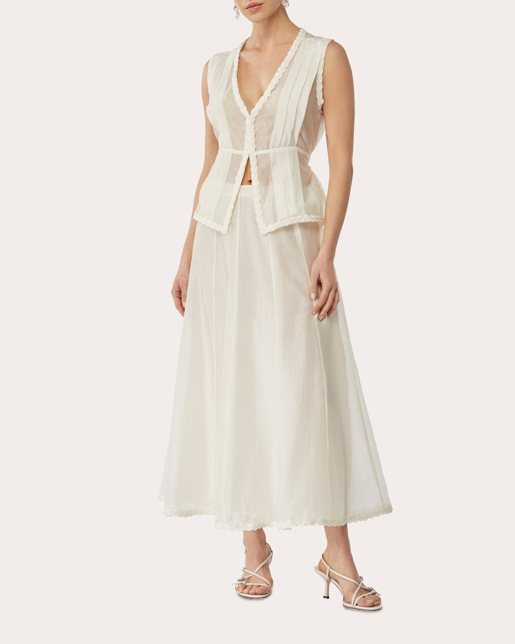 Zaphyr Semi-Sheer Cotton Vest Top