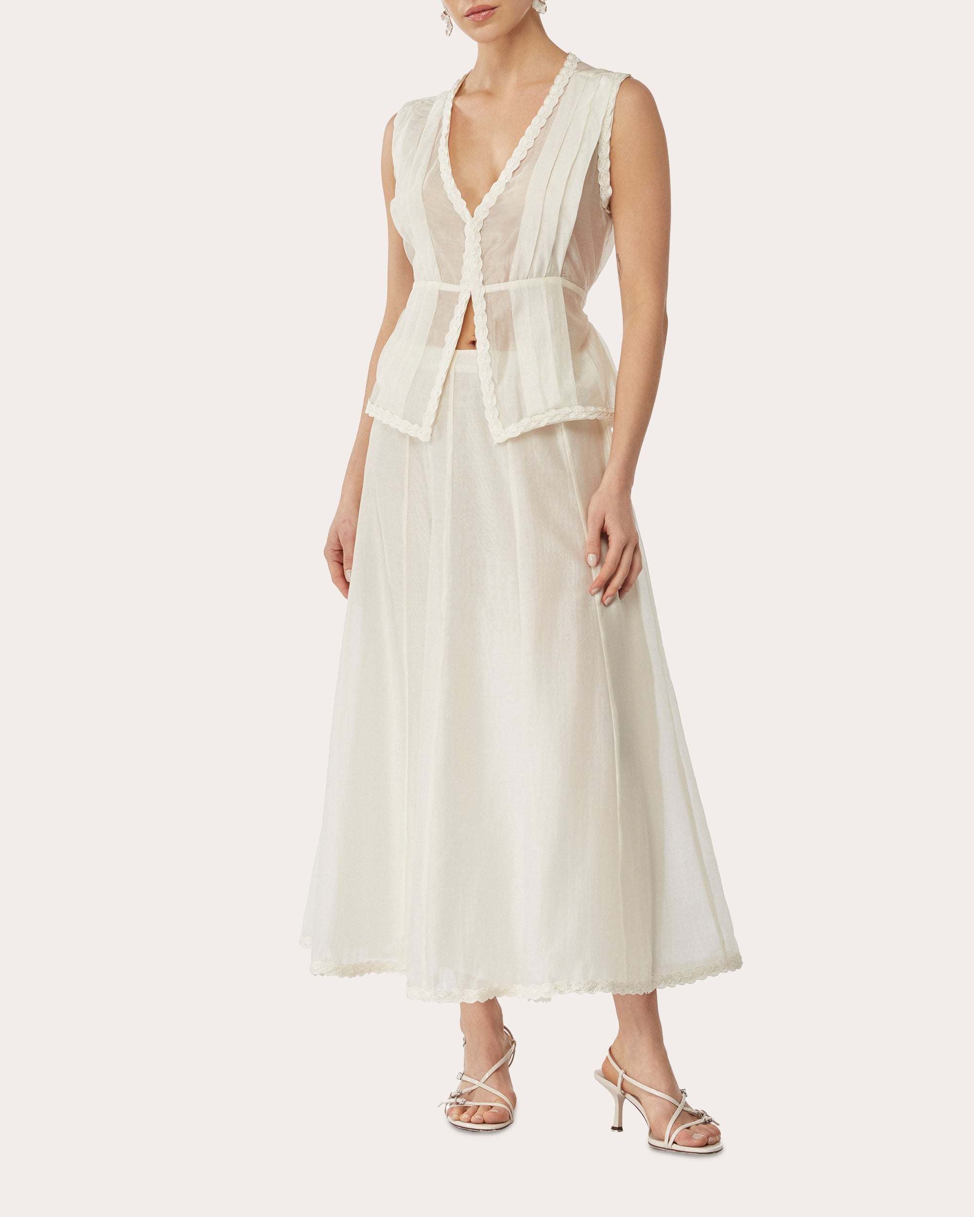 Zaphyr Semi-Sheer Cotton Vest Top