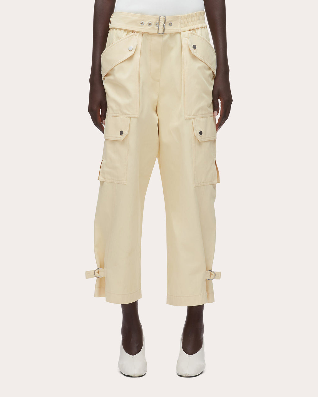 Twill Utility Cropped Cargo Pants