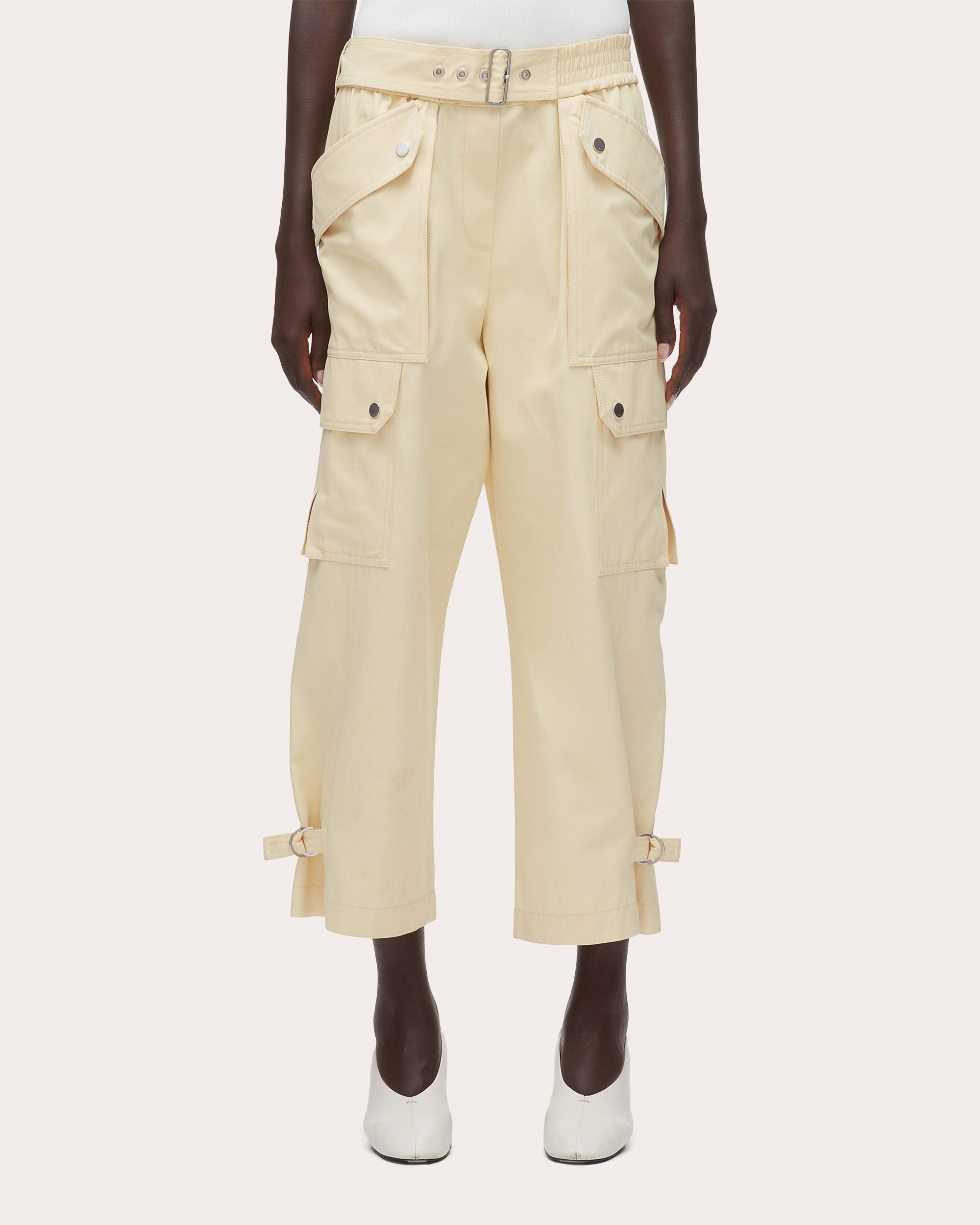 Twill Utility Cropped Cargo Pants