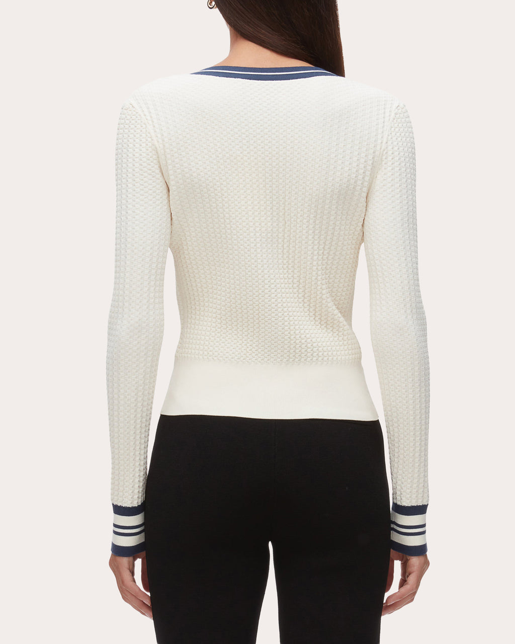 Textured Knit V-Neck Cardigan