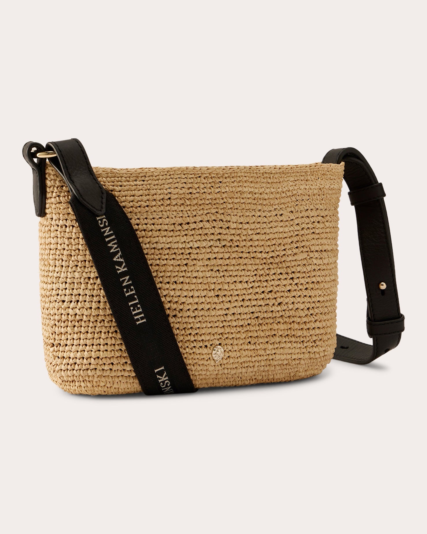 Nalin Crocheted Raffia Mini Crossbody Bag