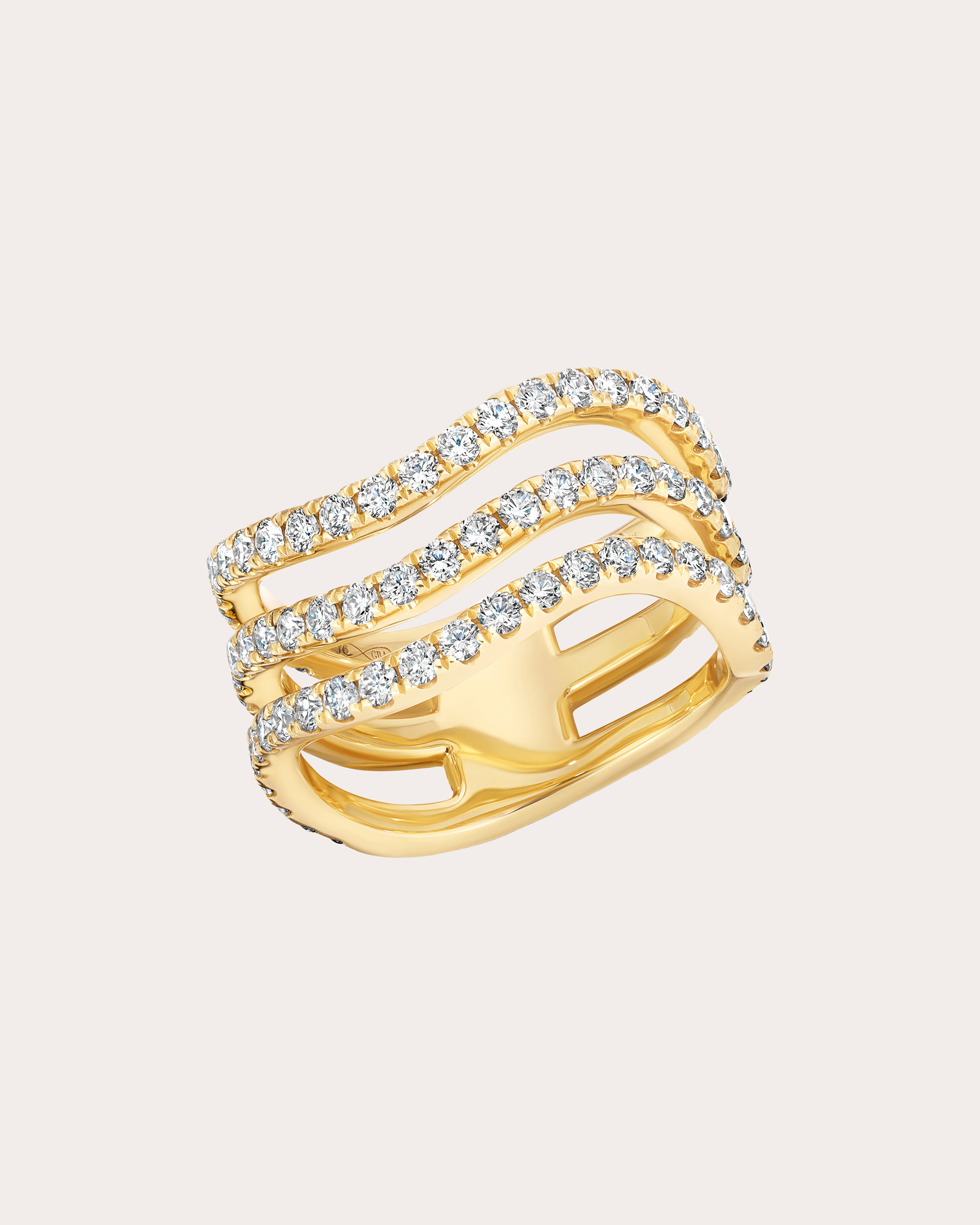 Diamond & 18k Gold Rio Triple Band Ring