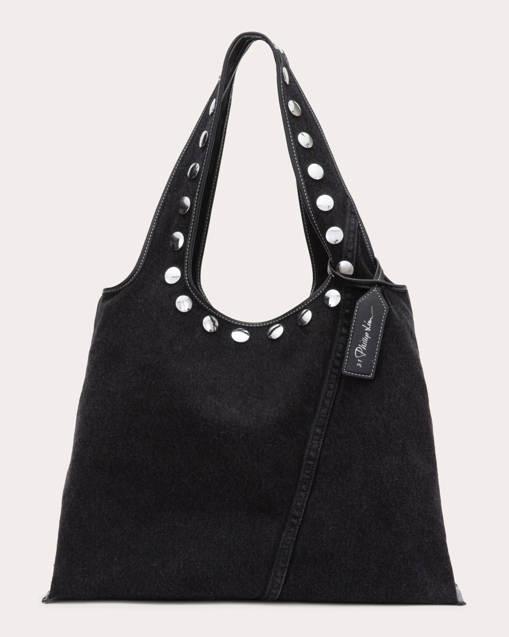 Market Studded Washed Denim Tote