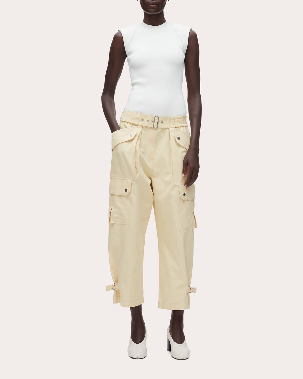 Twill Utility Cropped Cargo Pants