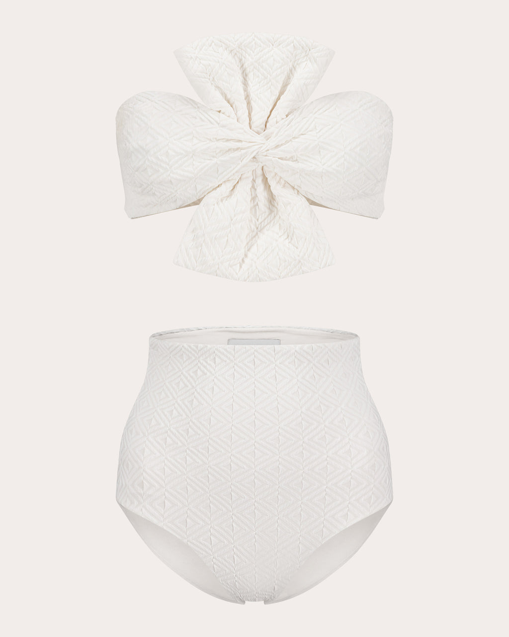 Ara Jacquard High-Waist Bikini Bottoms