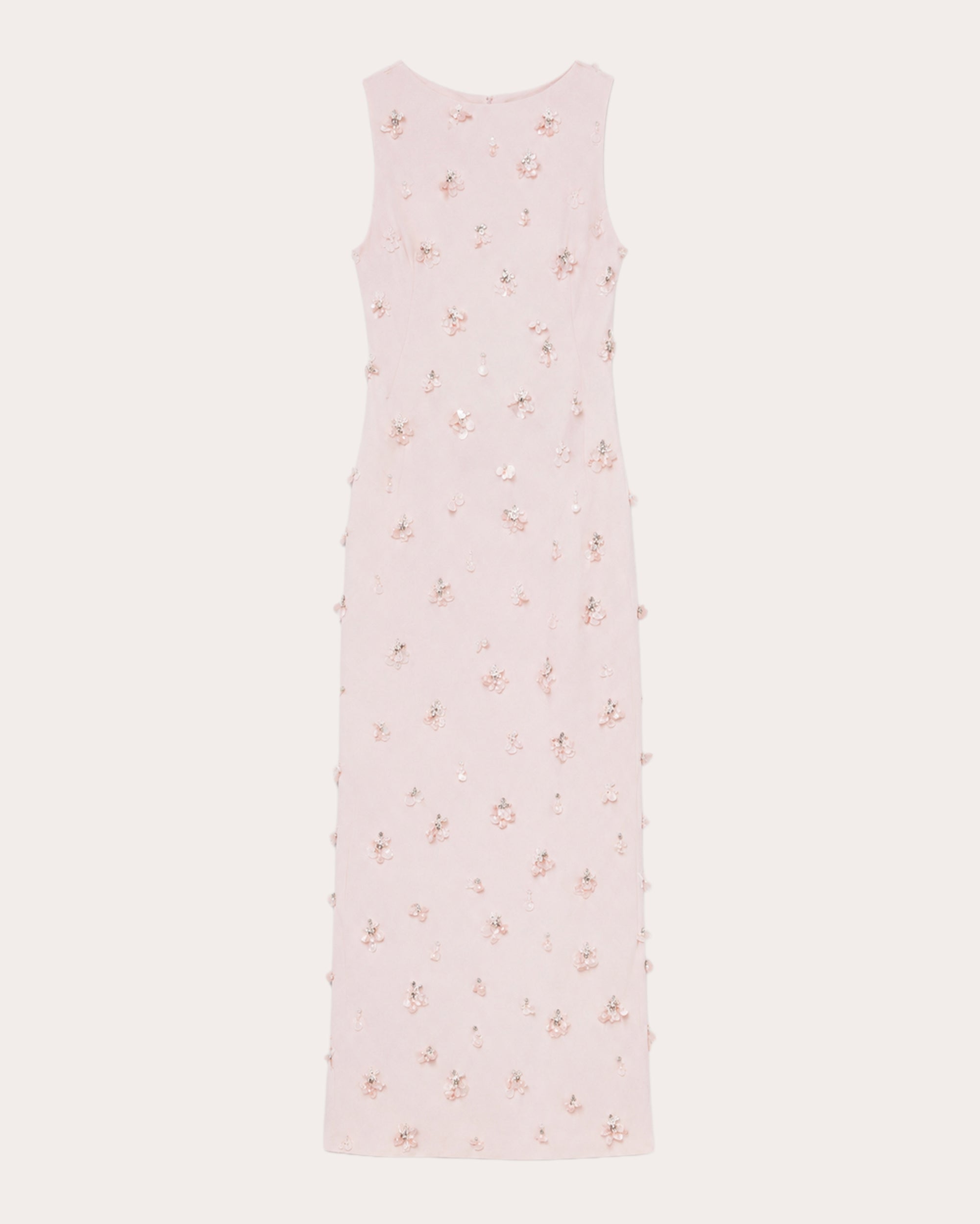Claudia Embellished Crepe Column Midi Dress