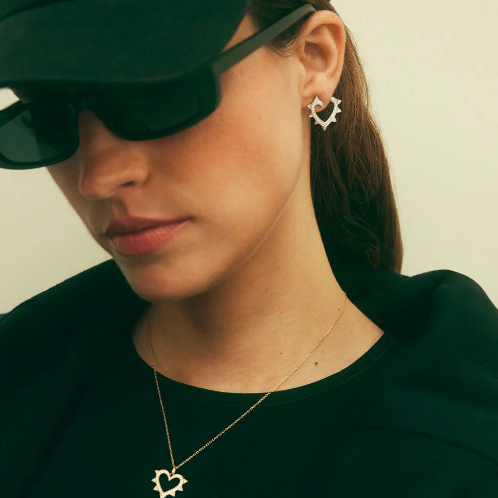 Diamond & 18k Gold Rockaway Heart Pendant Necklace