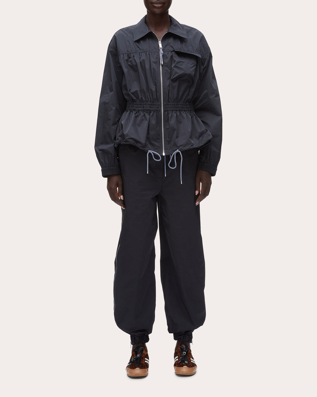 Ripstop Shirred Drawstring Jacket