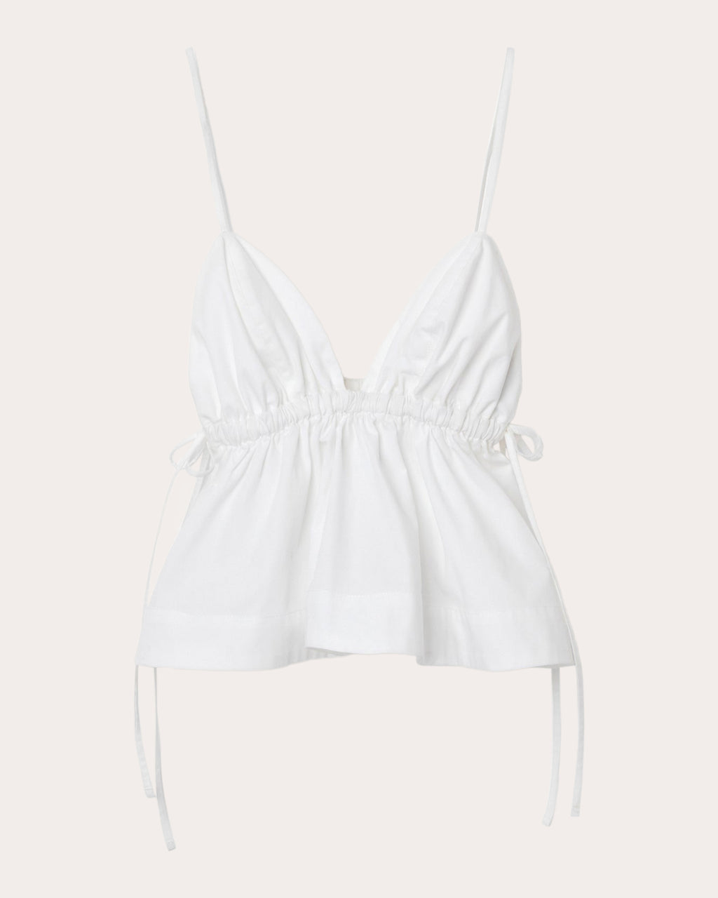 Drift Ruched Cotton Peplum Top