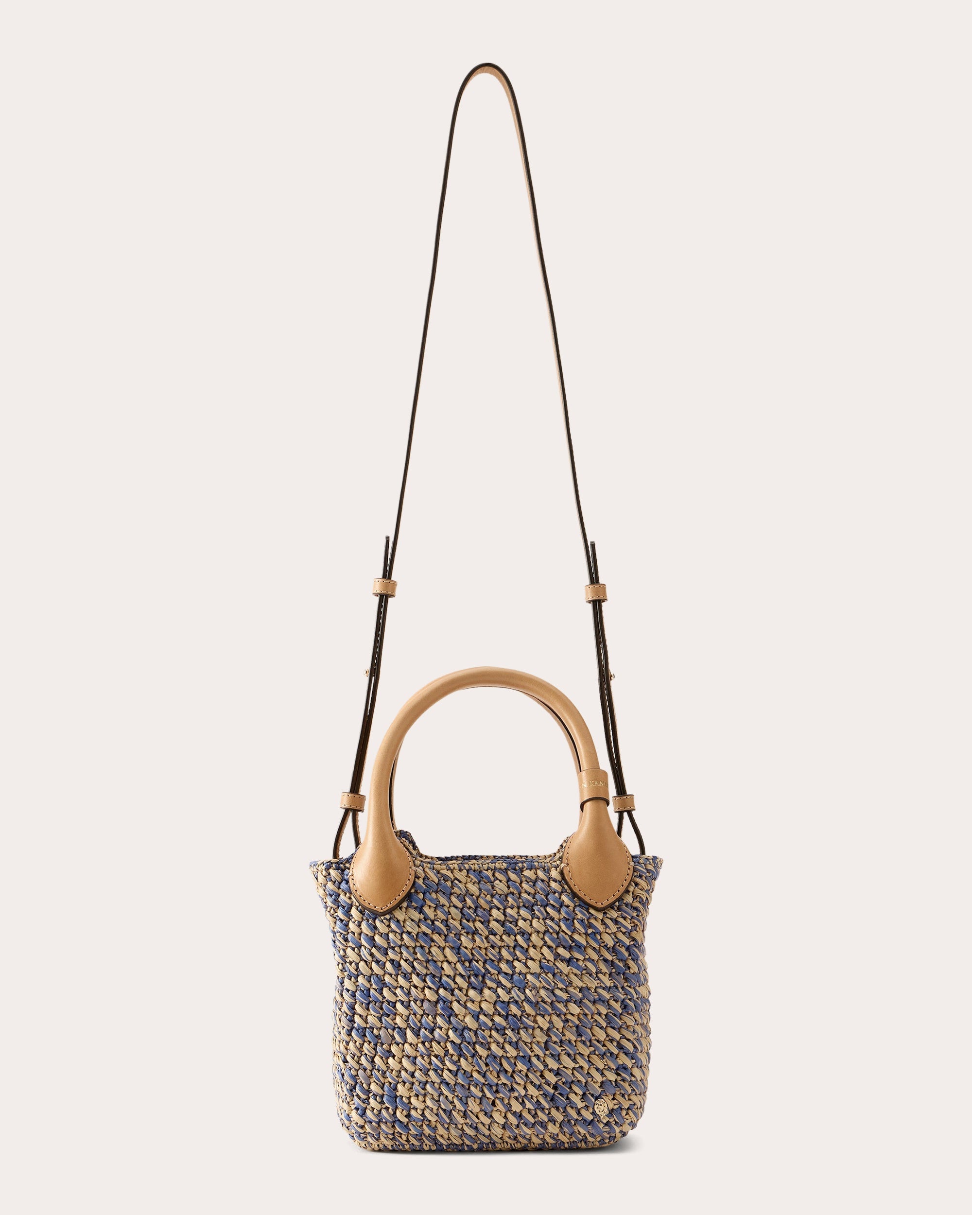 Ampara Crocheted Raffia Mini Tote