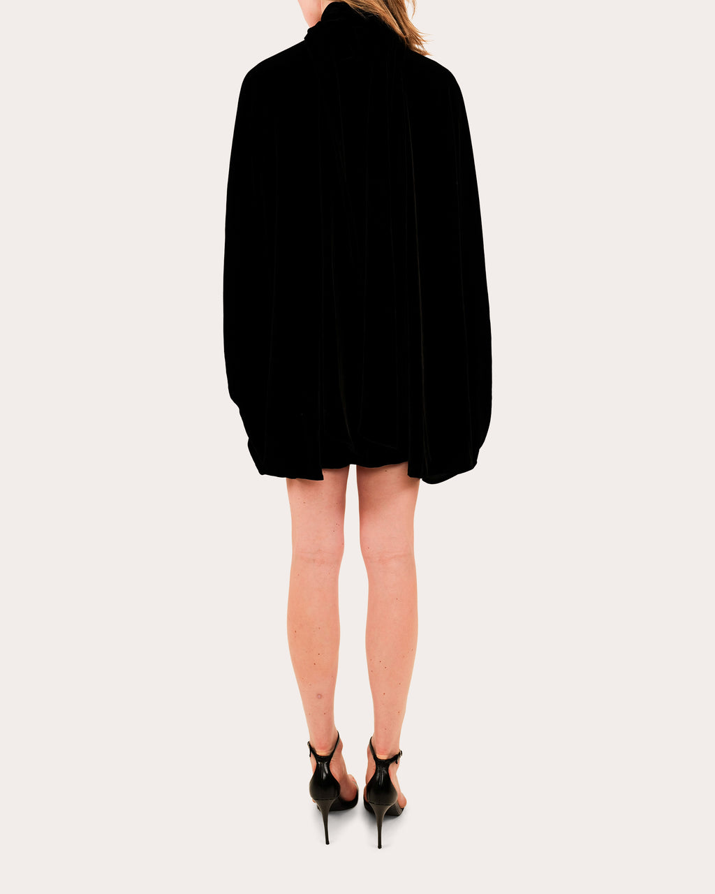 Emlyn Velvet Tie-Neck Mini Dress