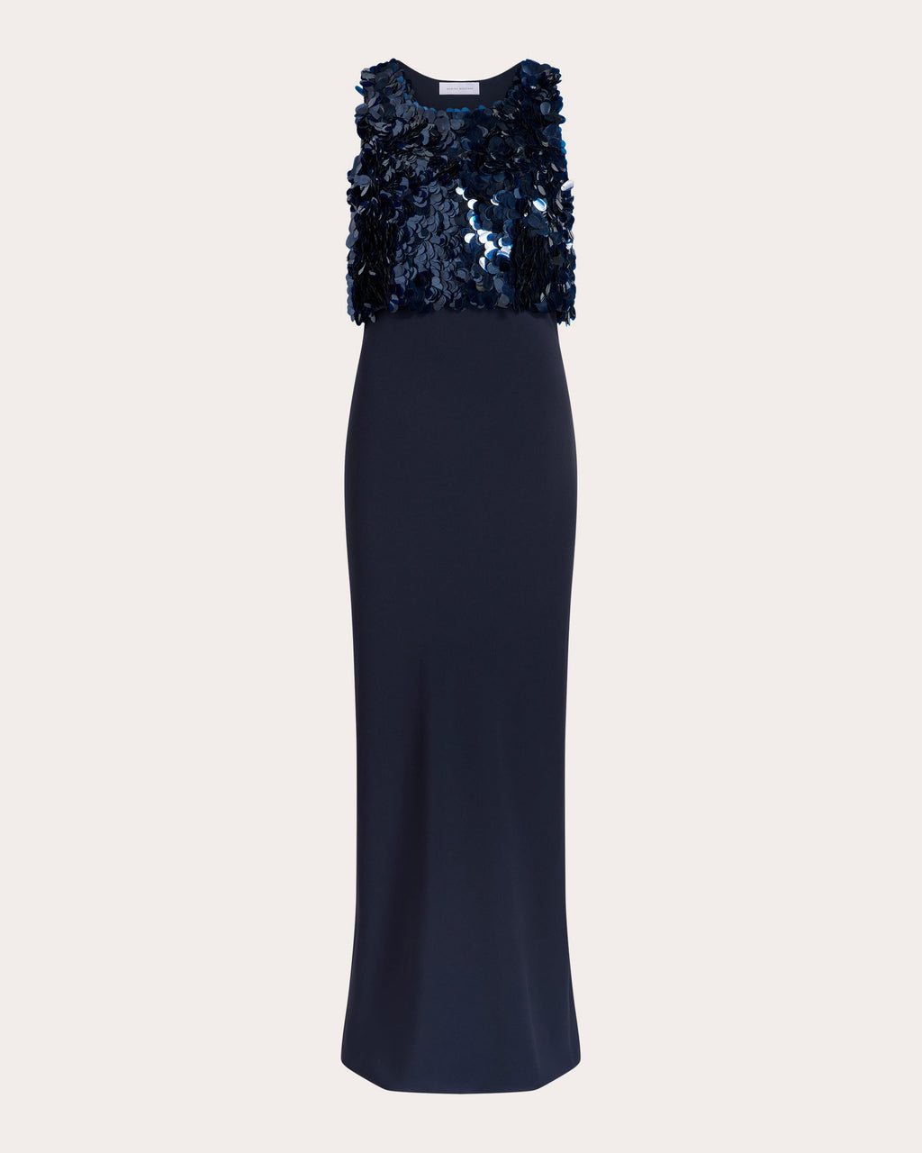 Sequin Paillette Crepe Bias Column Dress