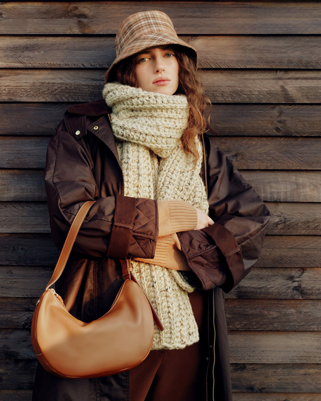 Amani Leather Hobo Bag