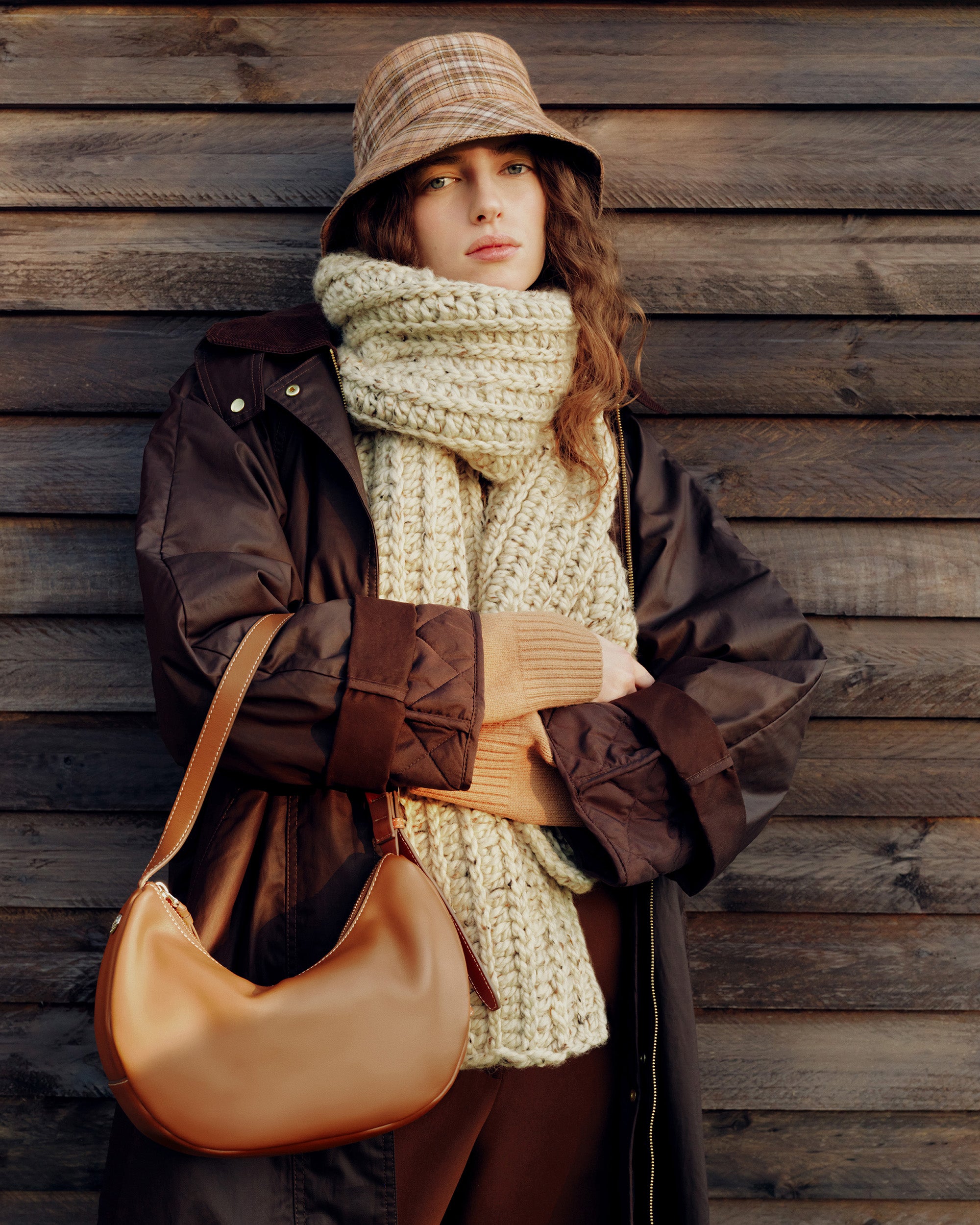 Amani Leather Hobo Bag