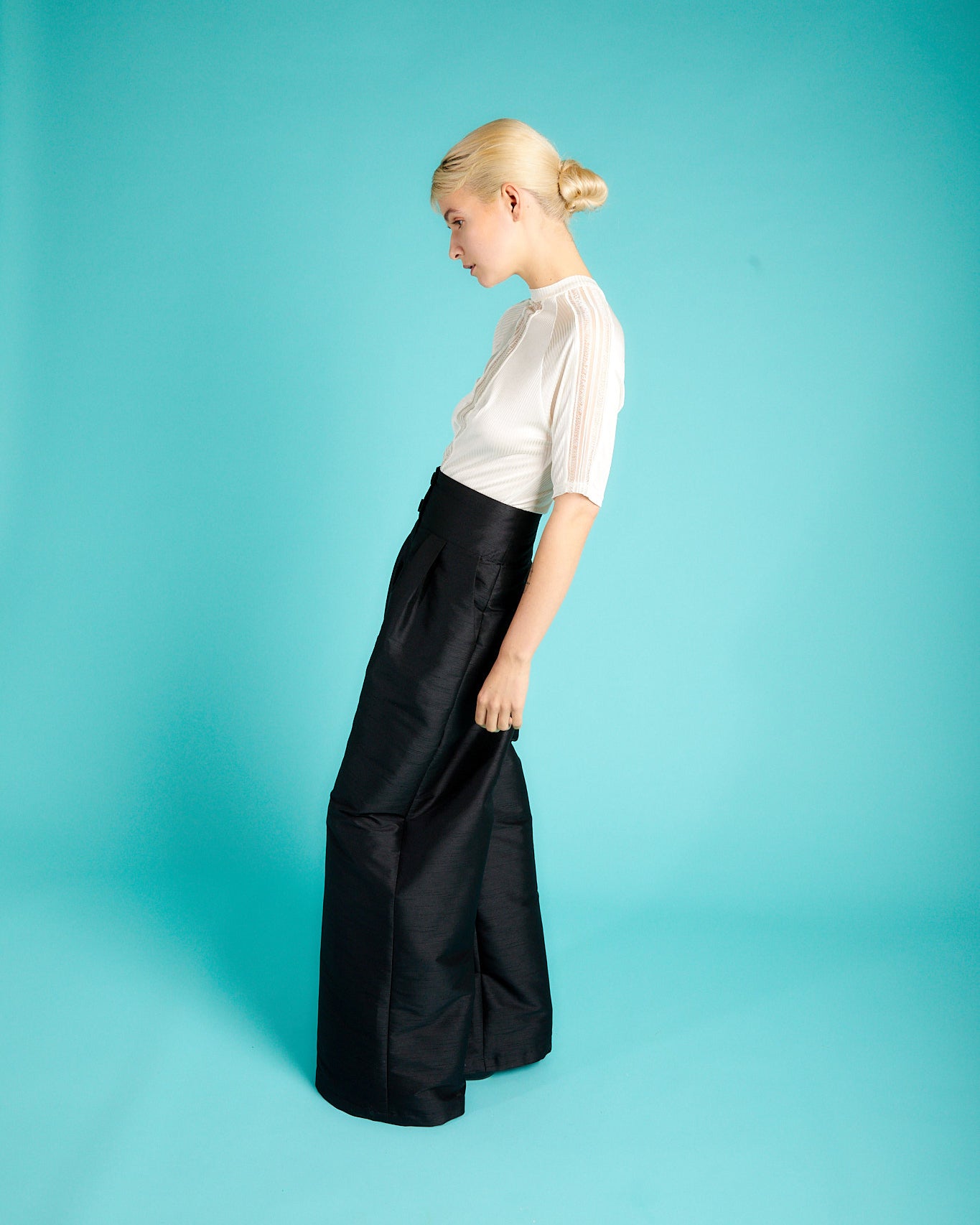 Nola Silk Wide-Leg Trousers