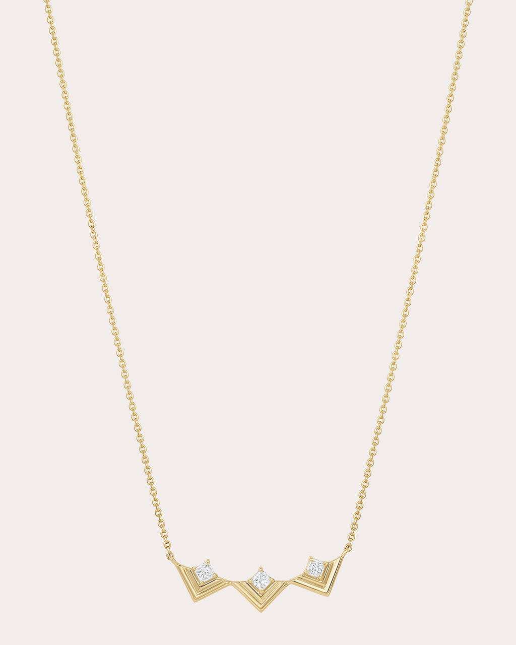 Diamond & 14k Gold Revival Mini Frame Pendant Necklace