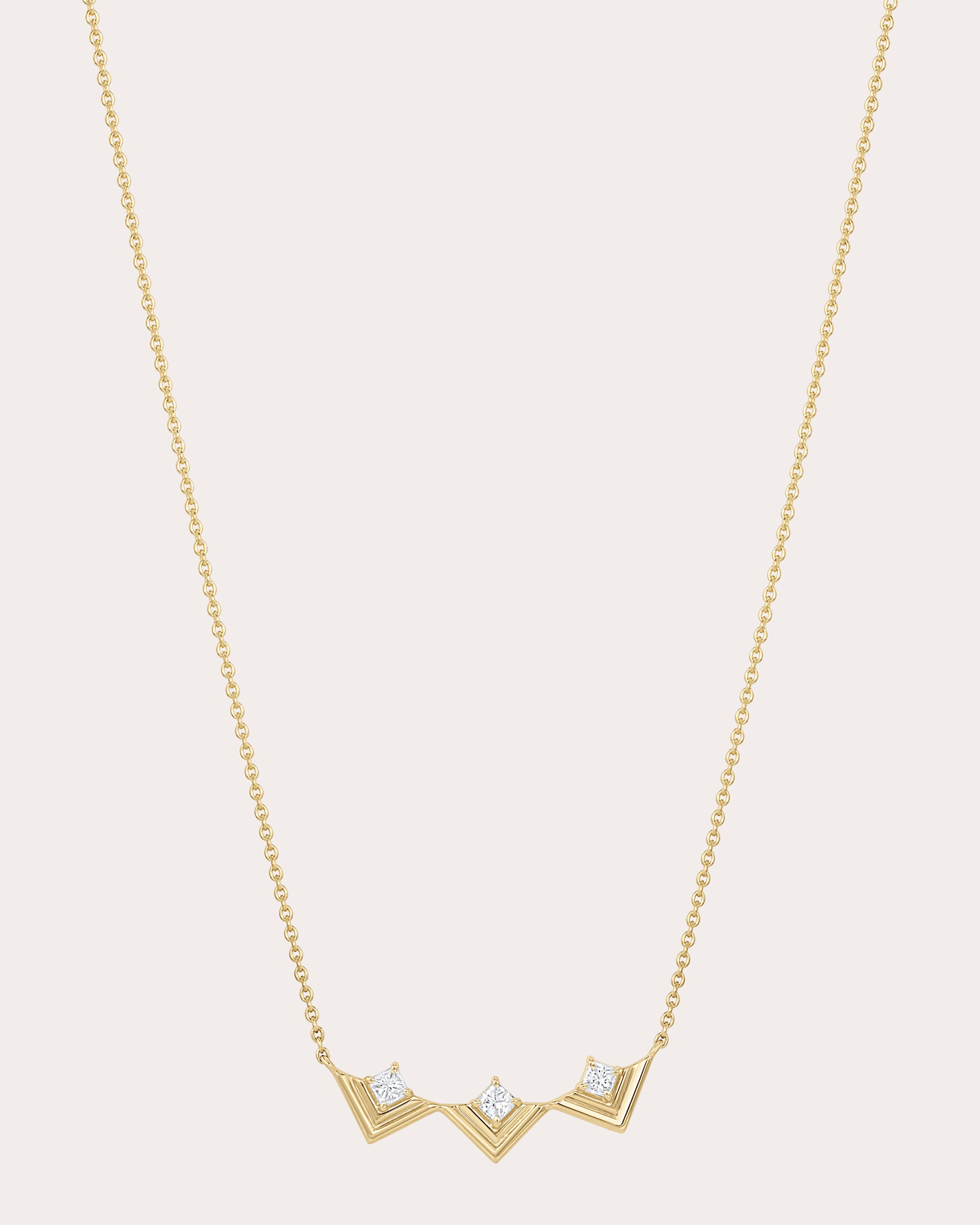 Diamond & 14k Gold Revival Mini Frame Pendant Necklace