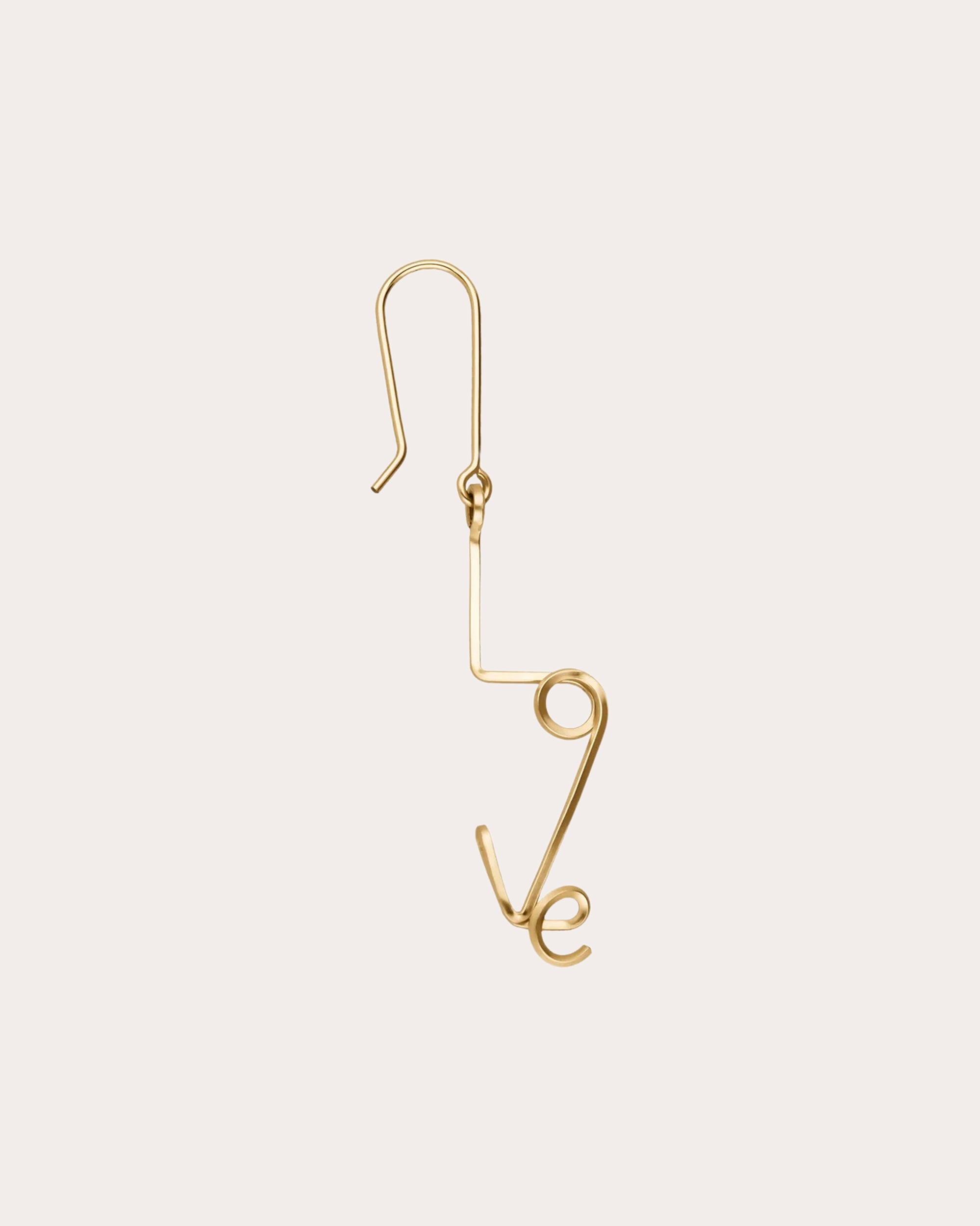 'Love' 14K Gold-Filled Single Wire Earring