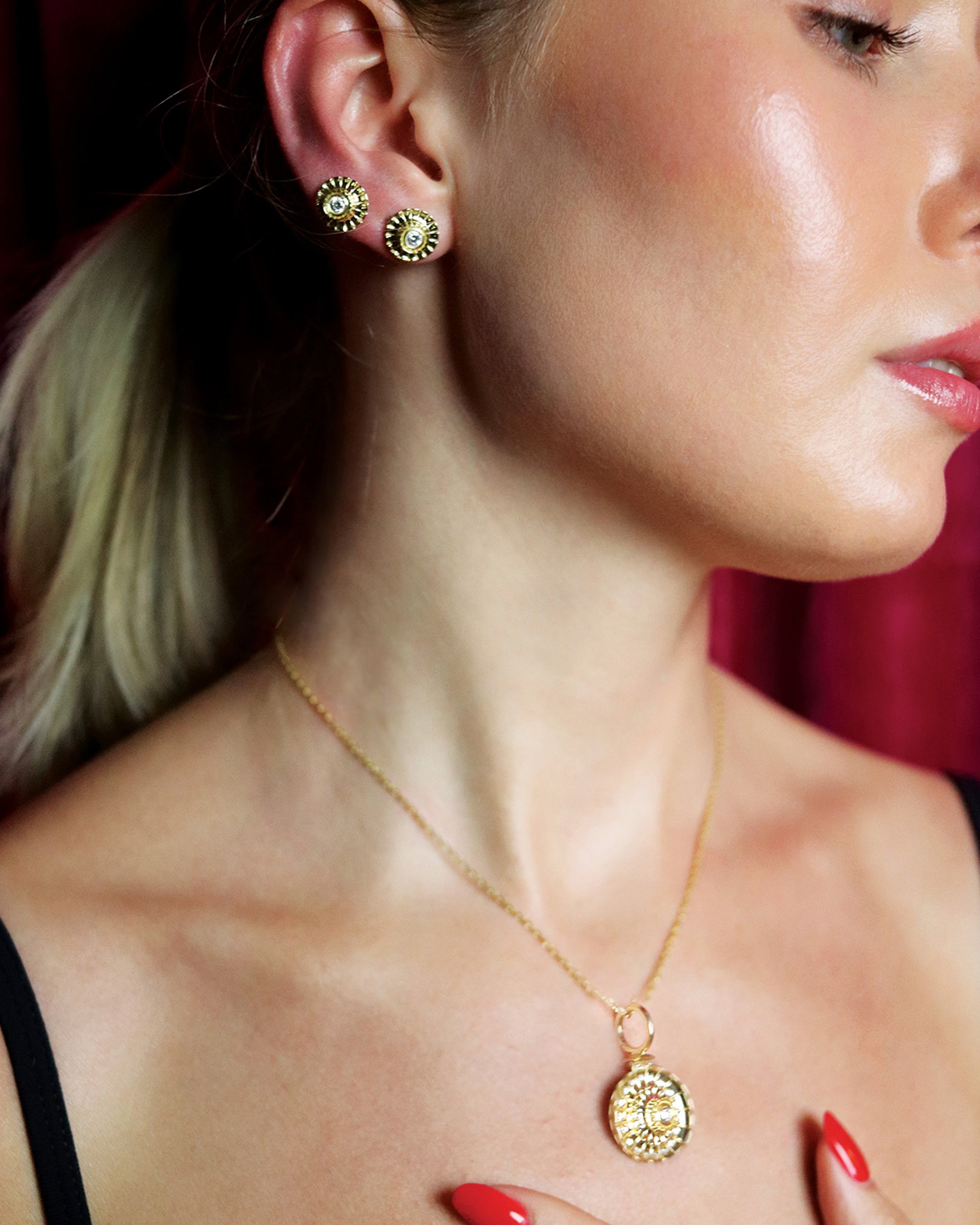 Diamond & 18k Gold Metropolis Stud Earrings
