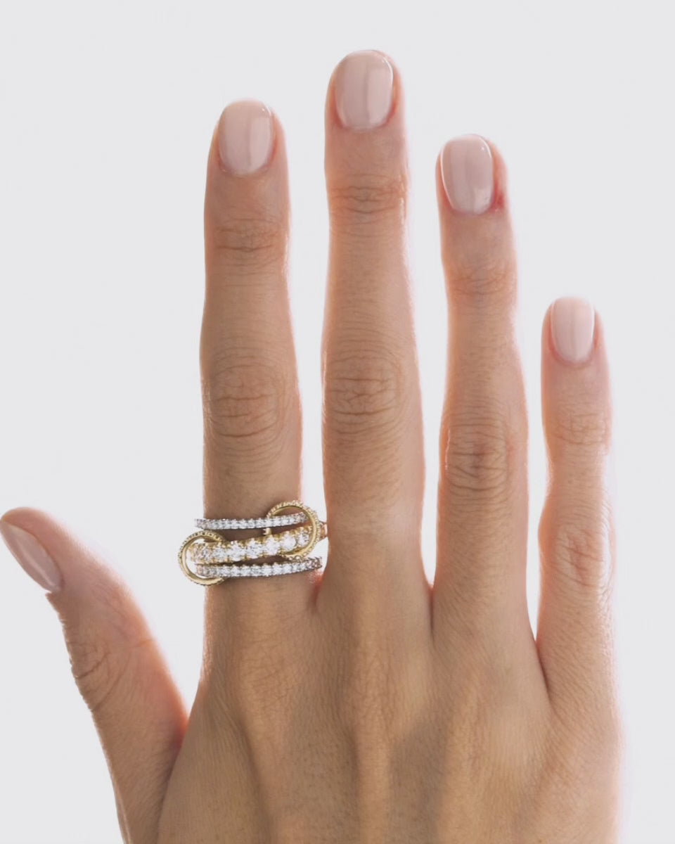 Diamond & 18k Gold Two-Tone Junia Ring