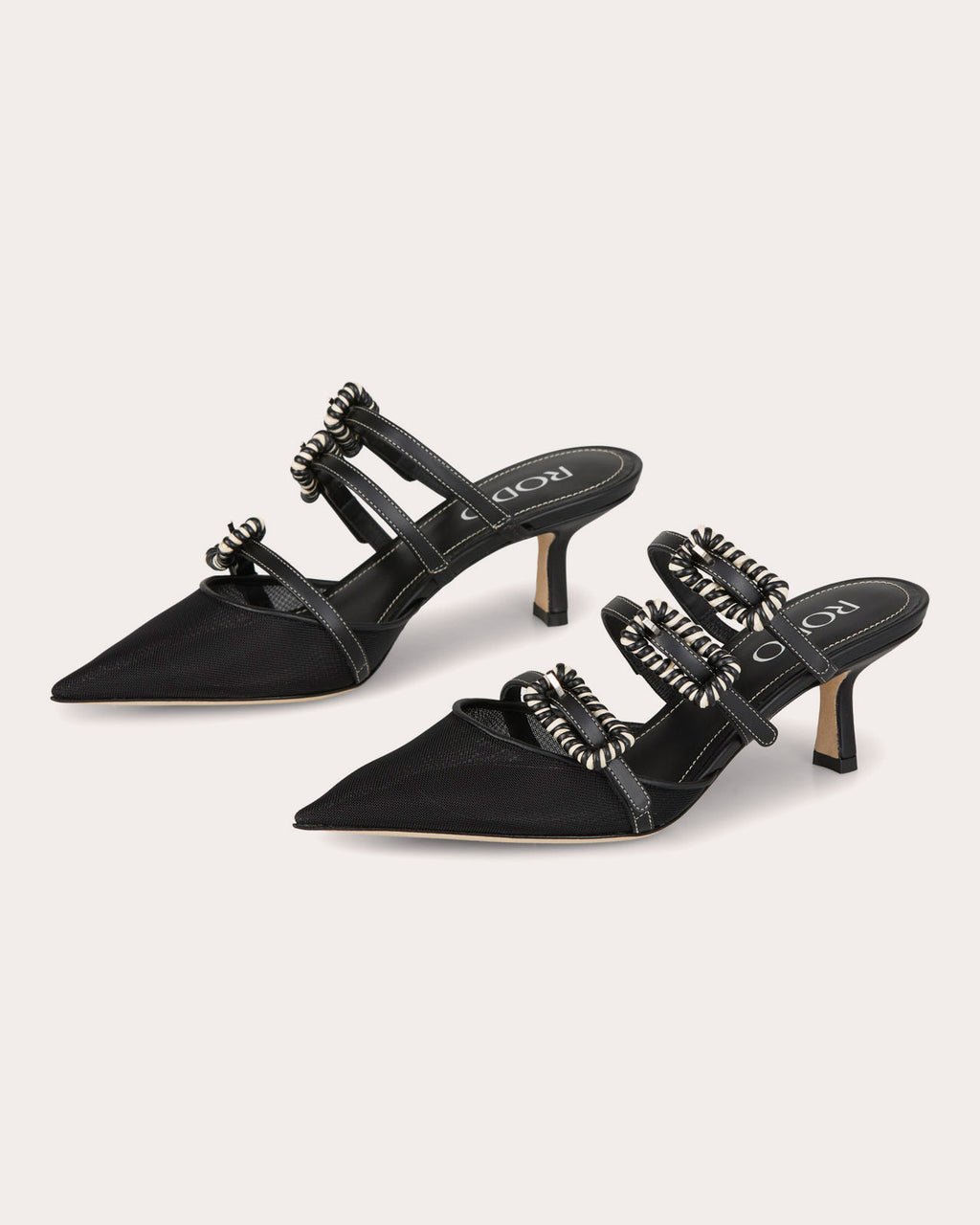 Paige 55 Mesh Leather Mule