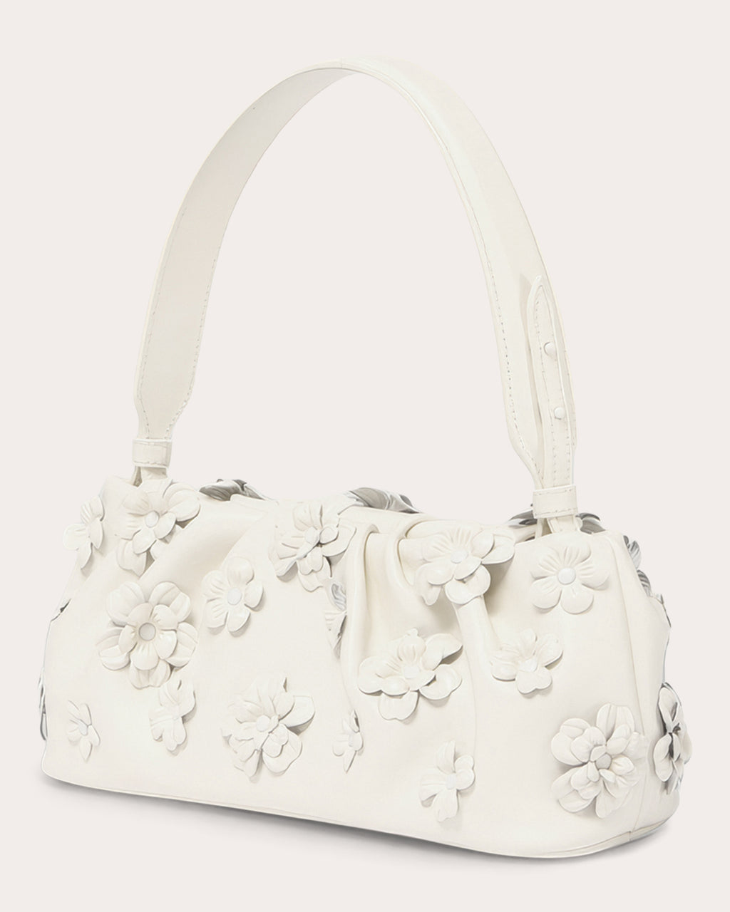 Harlow Floral Appliqué Leather Shoulder Bag