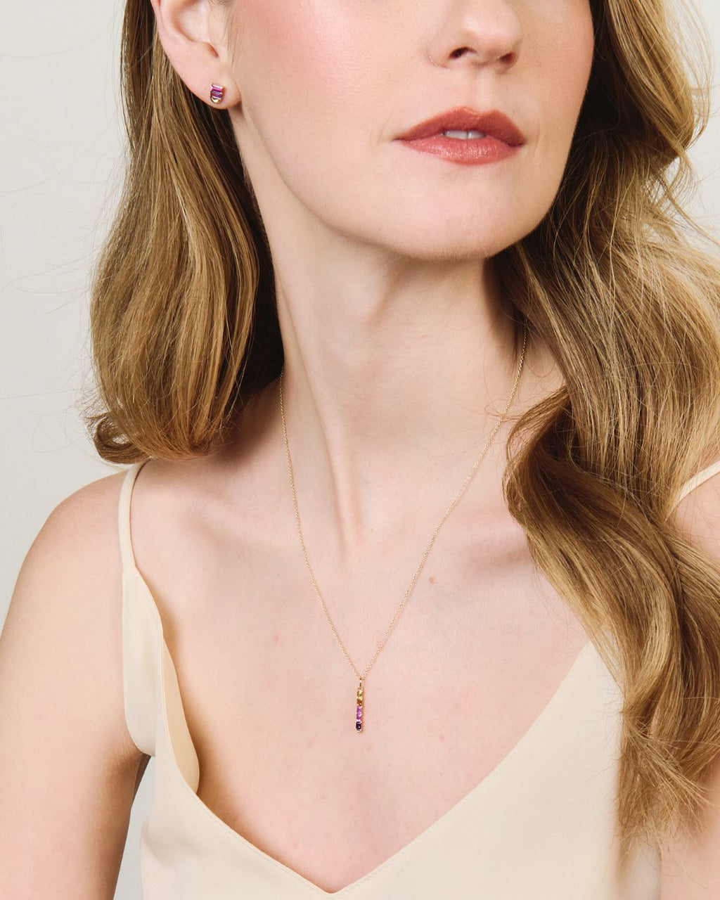 Sapphire Sundown Revival Stiletto Pendant Necklace