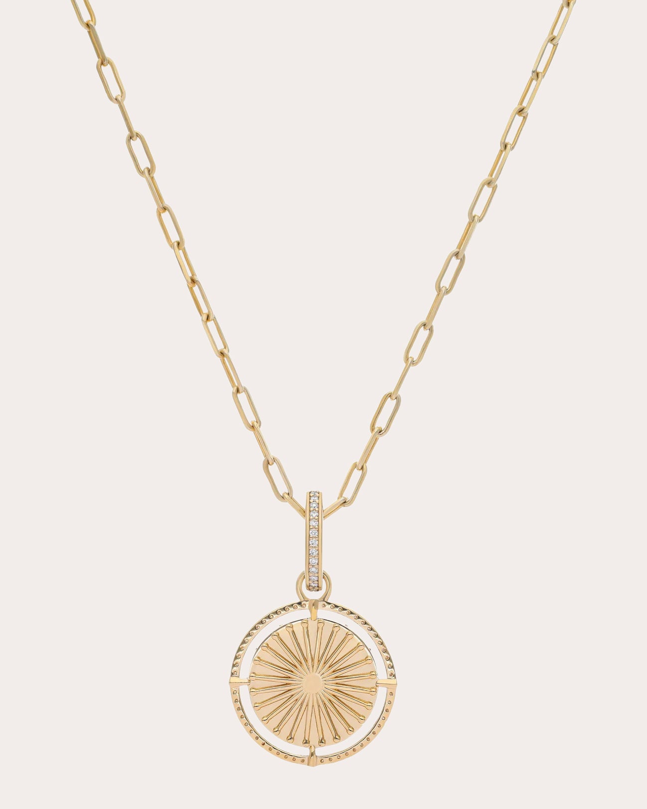 Diamond & 14k Gold Venus Medallion Necklace