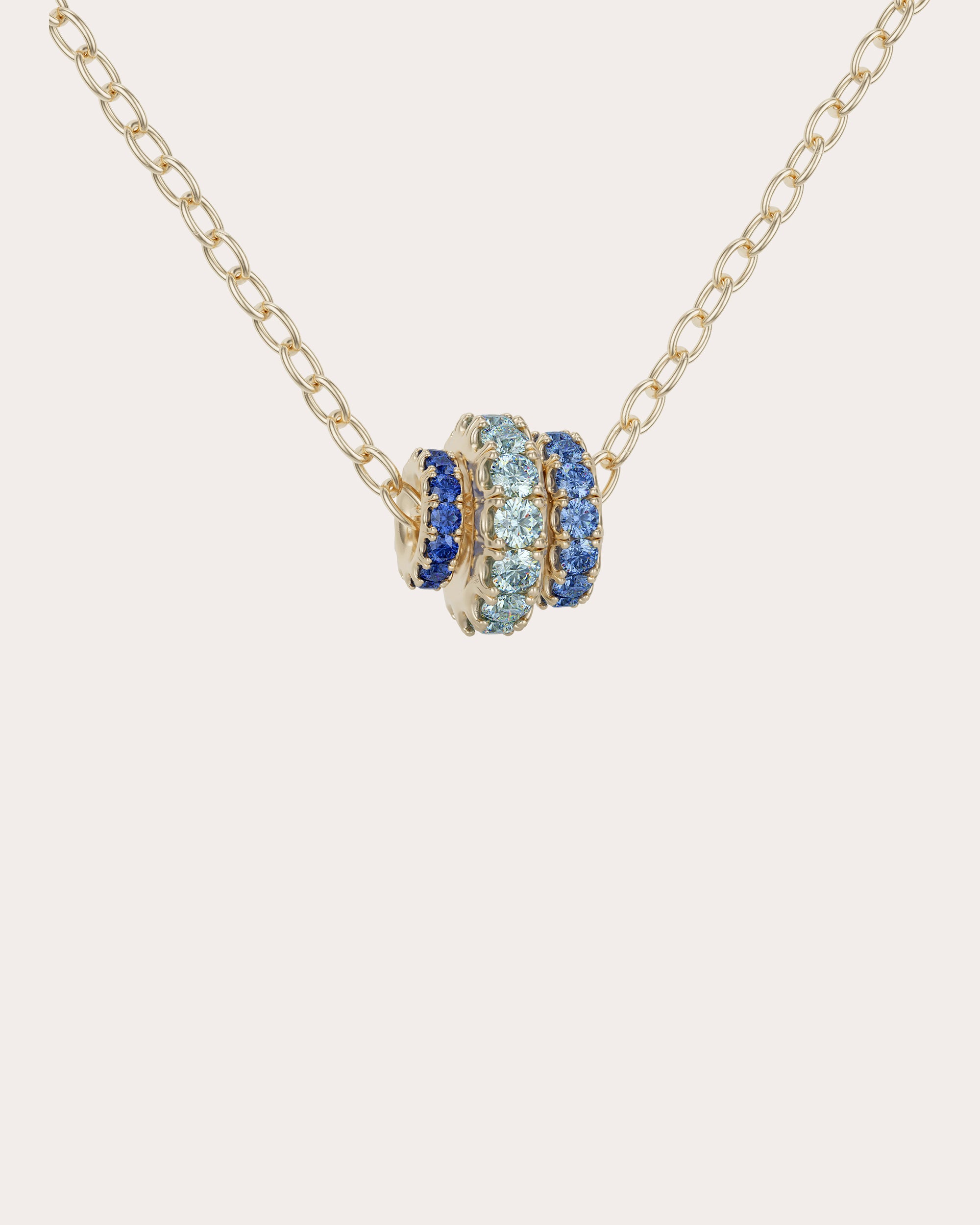 Aquamarine & Sapphire 18k Gold Vesta Bleu Necklace